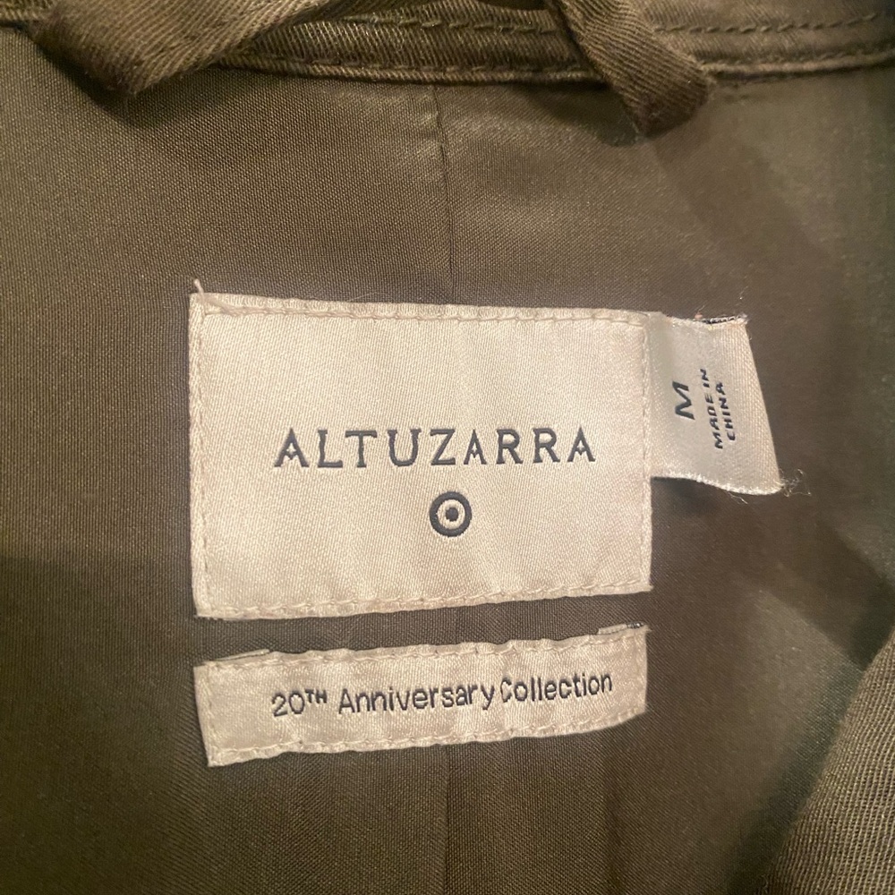 Altuzarra Olive and Black Trench Coat - Picture 2 of 4